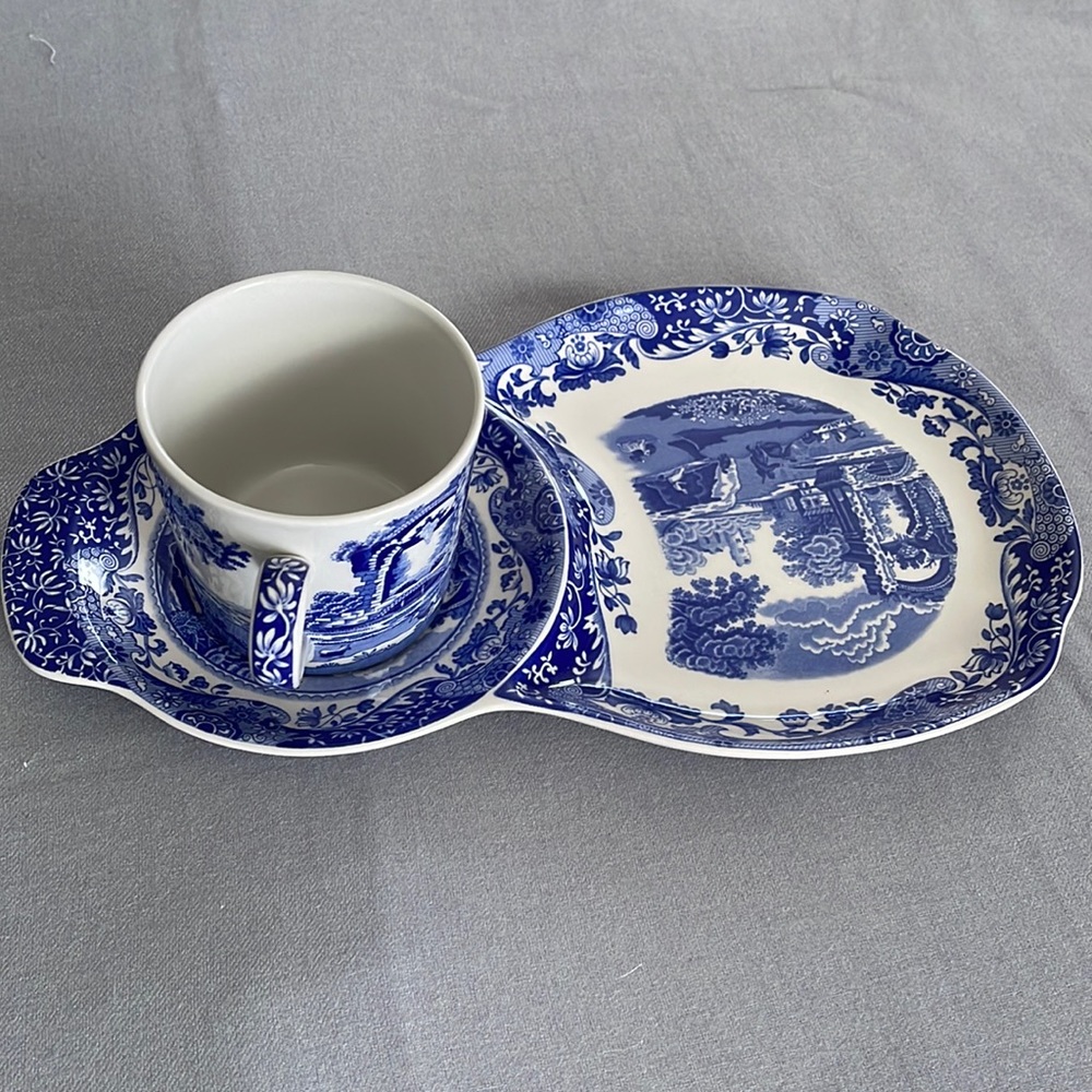 Spode Blue Italian breakfast Set Of Two